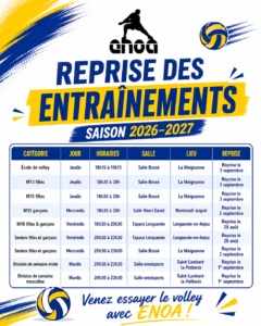 Entrainements 2026/2027